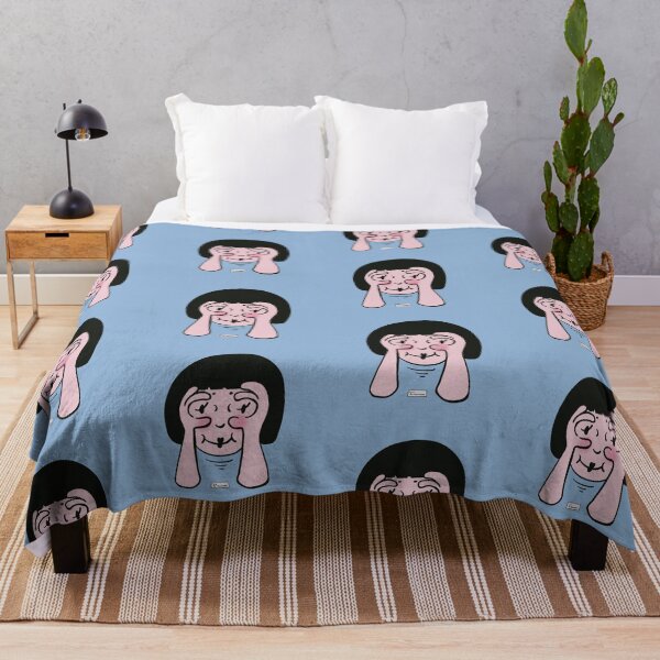 Item preview, Peeping girl with a bob (blue) designed and sold by Doodbods.