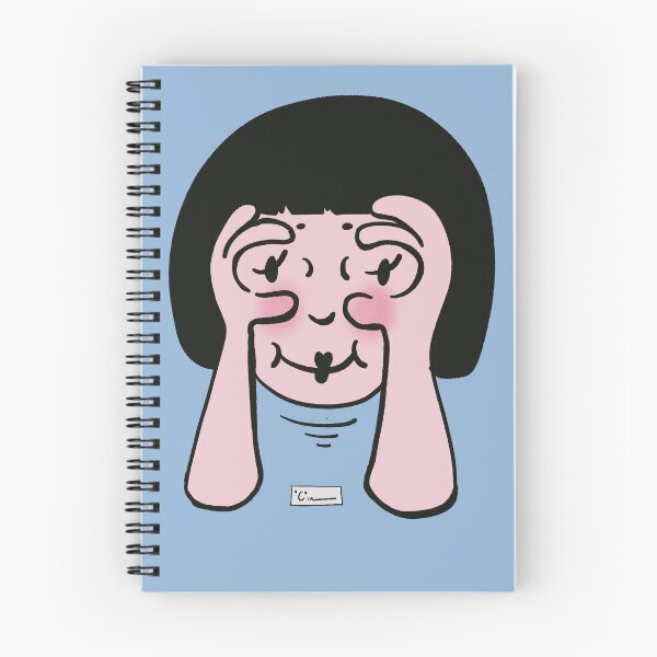 Item preview, Peeping girl with a bob (blue) designed and sold by Doodbods.