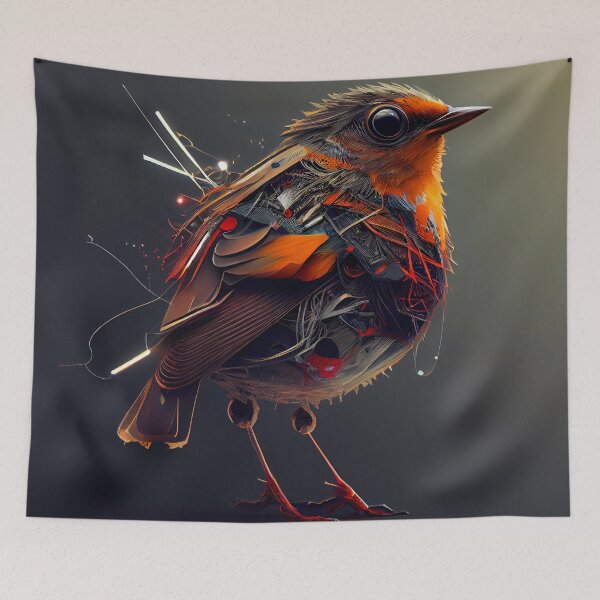 Item preview, Red Robin in a beautiful Illustration style. designed and sold by The-Dark-Art.