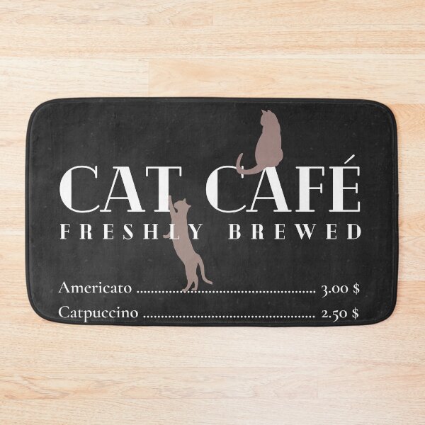 Item preview, Cat Café, chalkboard menu designed and sold by DeVeauDesign.