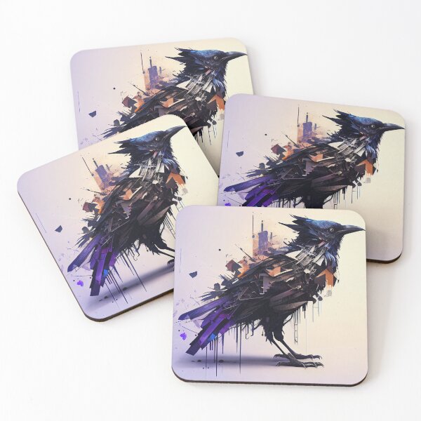 Item preview, Crow in a beautiful Illustration style. designed and sold by The-Dark-Art.