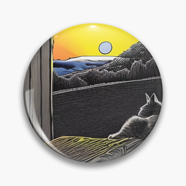 Item preview,  Cat Watching Sunset Scene designed and sold by roleshop.