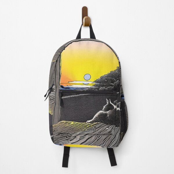 Item preview, Cat Watching Sunset Scene designed and sold by roleshop.