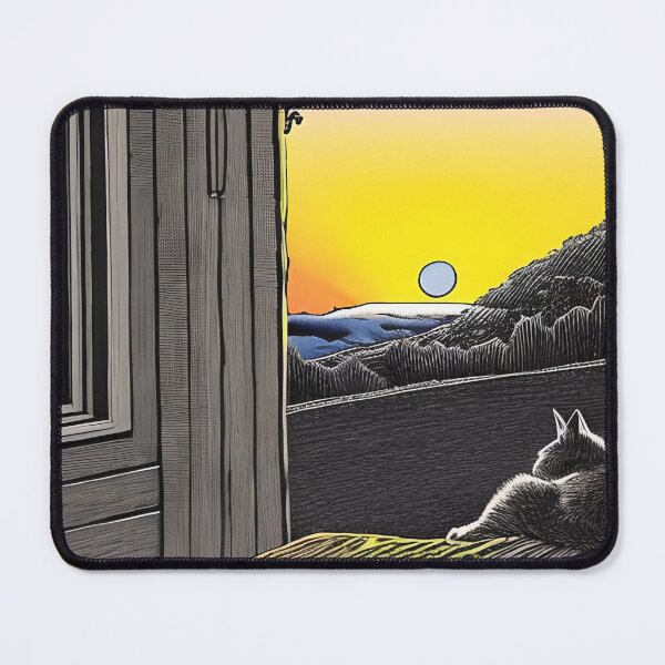 Item preview, Cat Watching Sunset Scene designed and sold by roleshop.