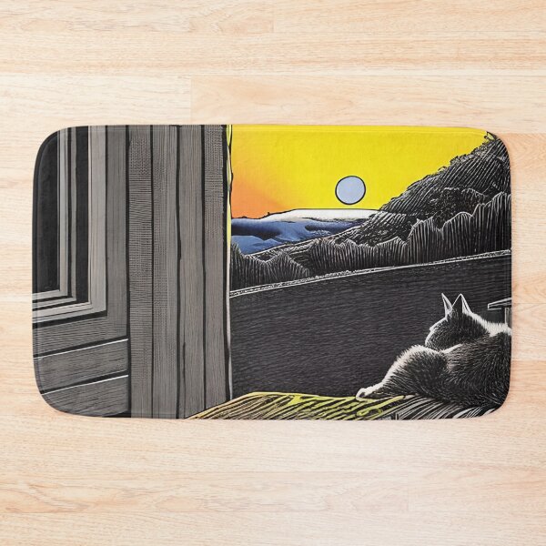 Item preview,  Cat Watching Sunset Scene designed and sold by roleshop.