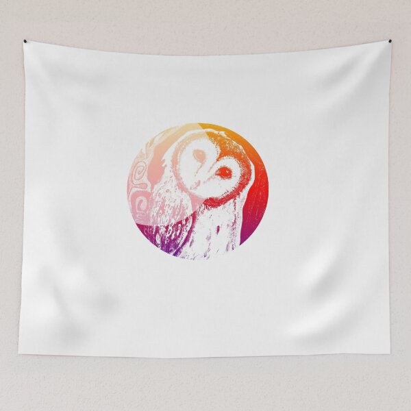 Item preview, Barn owl sun moon designed and sold by Daydreamingbarn.