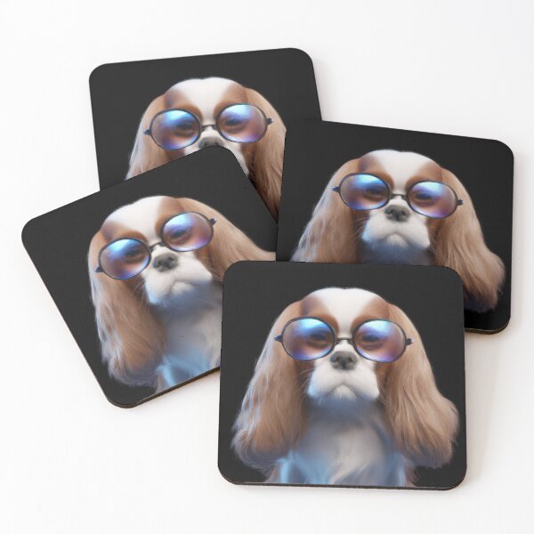Item preview, Cute dog wearing glasses designed and sold by ByNiran.