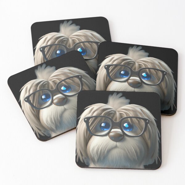 Item preview, Cute dog wearing glasses designed and sold by ByNiran.