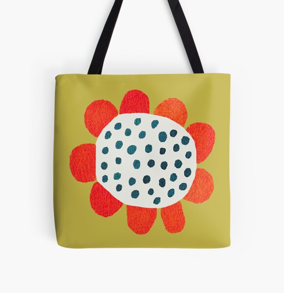 The Flower of Happiness Allover-Print Tote Bag