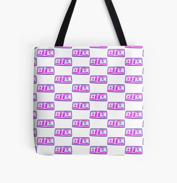 Pink Money Hundred Dollar Bills Money Tote Bag All Over Print