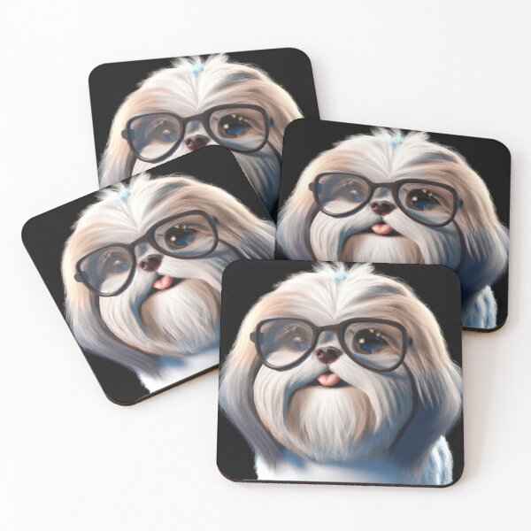 Item preview, Cute dog wearing glasses designed and sold by ByNiran.