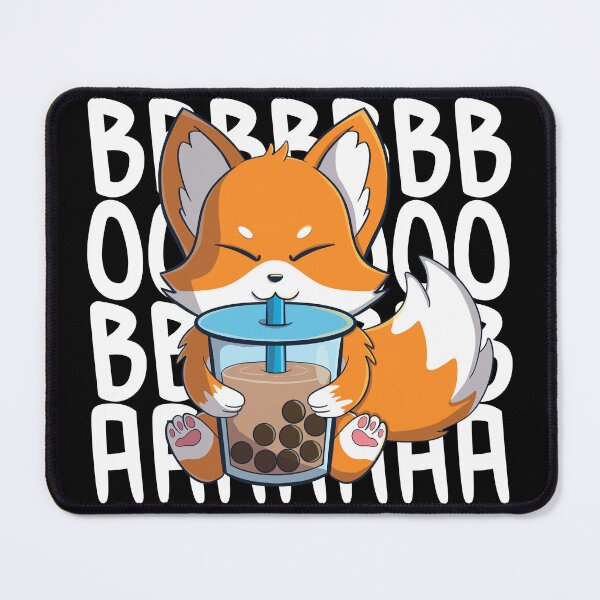 Item preview, Funny boba tea bubble tea fox drinking bubble tea funny anime designed and sold by teeartforyou.