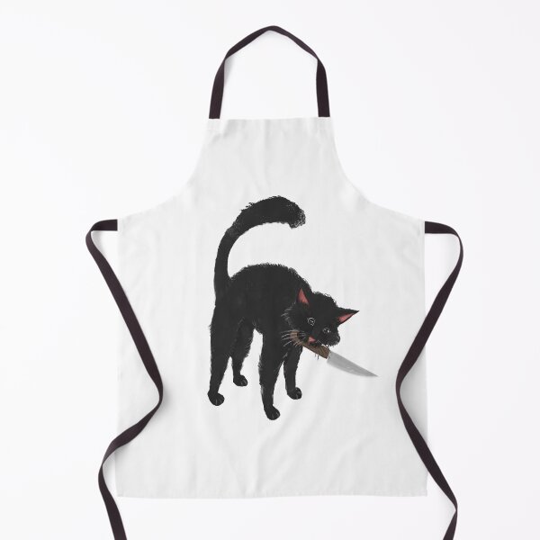 Item preview, Black cat cute and psycho with a knife designed and sold by trentnin.