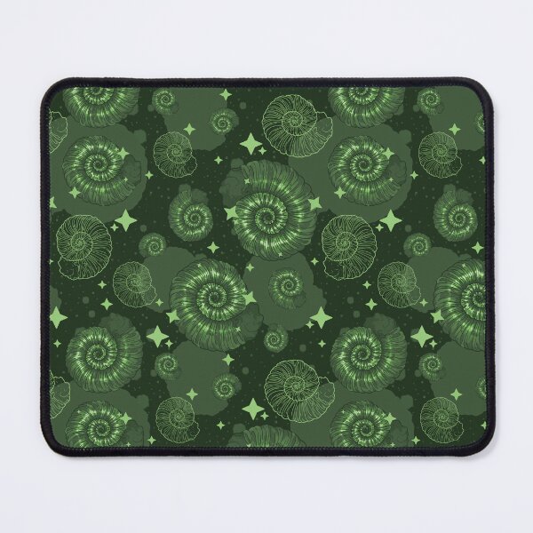 Item preview, Green Vr. Shiny Ammonite Pattern | Fossil Prehistory Paleo Paleoart Dinosaur Jurassic History Palaeontology Paleozoology Shell  Bright  designed and sold by itsstrangetimes.
