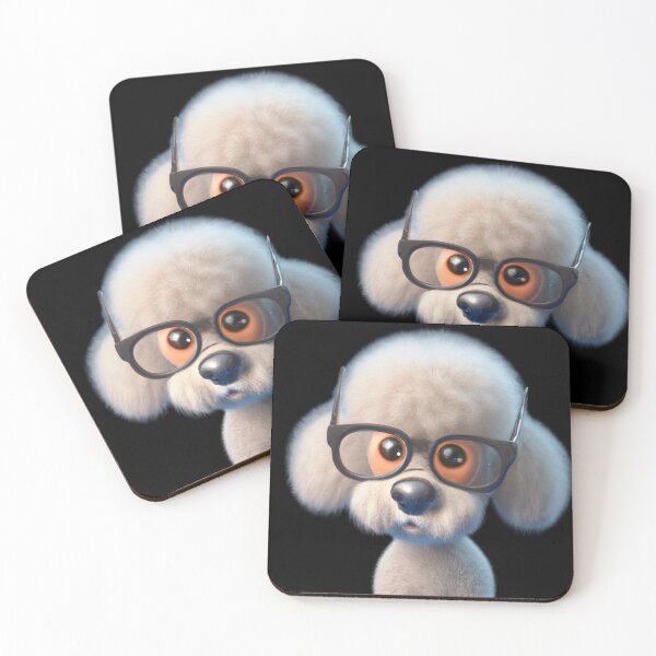 Item preview, Cute dog wearing glasses designed and sold by ByNiran.