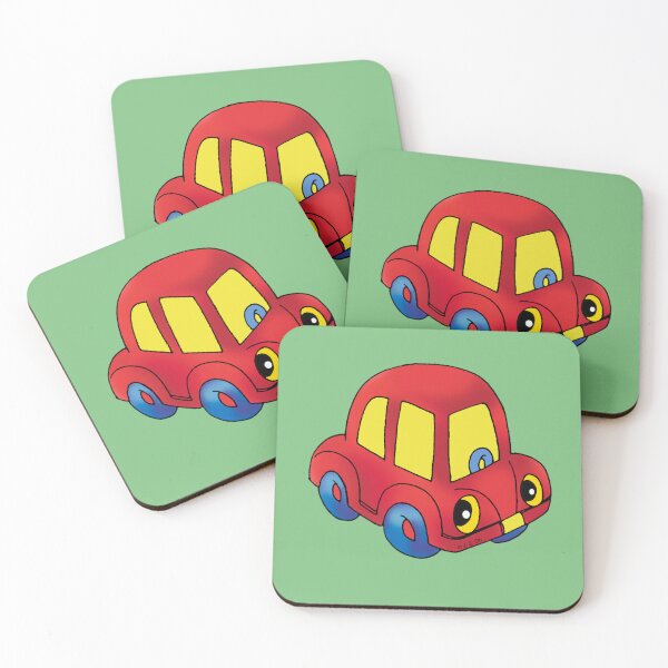 Item preview, cute little red car designed and sold by CuteCartoon.