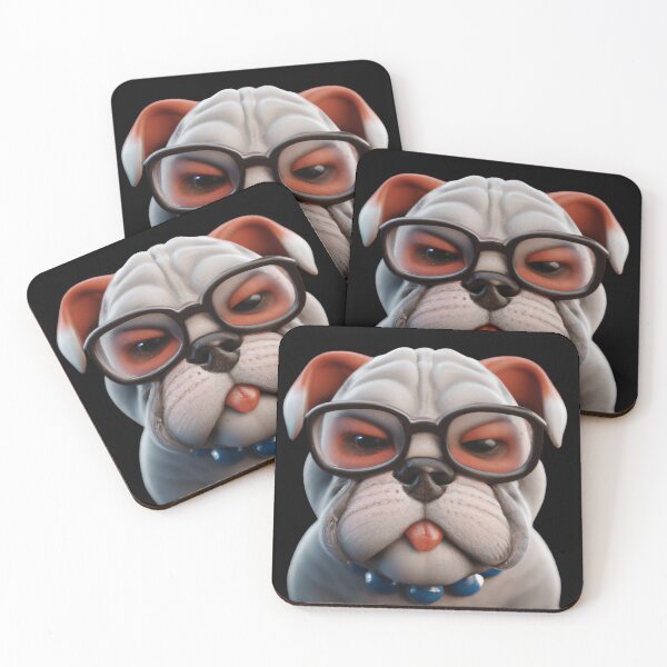 Item preview, Cute dog wearing glasses designed and sold by ByNiran.