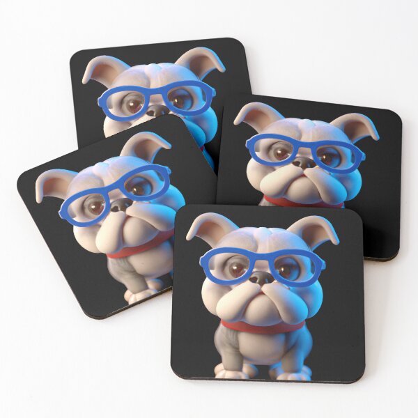 Item preview, Cute dog wearing glasses designed and sold by ByNiran.