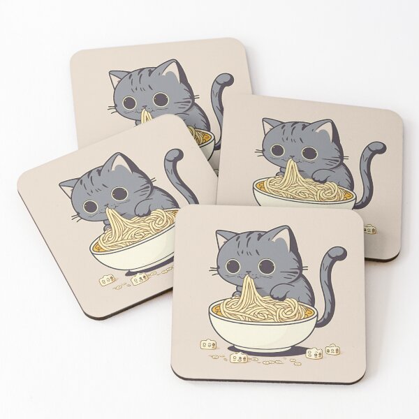 Item preview, Cute cat eating spaghetti  designed and sold by Sarvgya Verma.