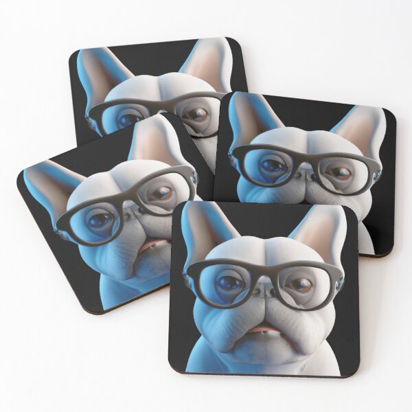 Item preview, Cute dog wearing glasses designed and sold by ByNiran.