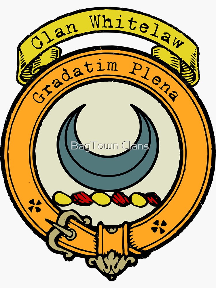 "Whitelaw Clan Surname crest" Sticker for Sale by ljrigby Redbubble