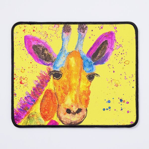 Item preview, Giraffe Watercolor painting Yellow designed and sold by Artbymonika.