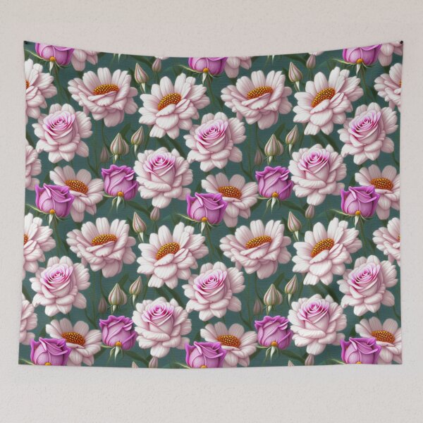 Item preview, Semirealistic and detailed illustration of flowers in bright colors designed and sold by Laccy.