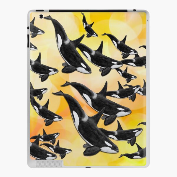 Orcagruppe - Pod of Orcas yellow iPad Skin