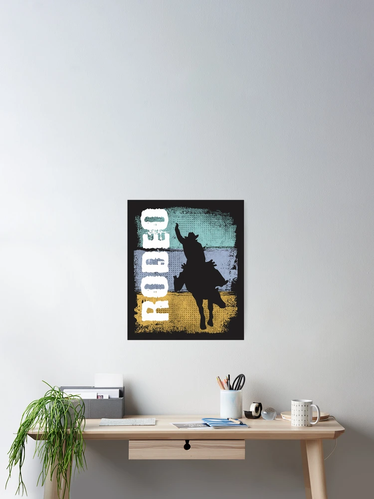 Thumbnail 2 of 3, Poster, Rodeo Vintage Retro Rodeo Rider designed and sold by cidolopez.