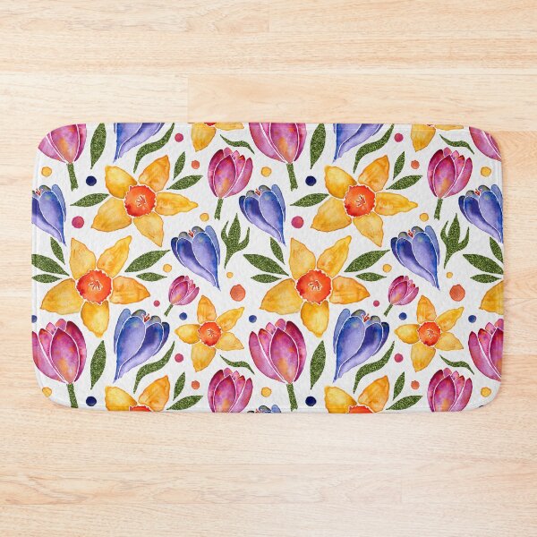 Item preview, Spring Flowers - Yellow/Blue/Purple designed and sold by Gwendolyn  Pieters.
