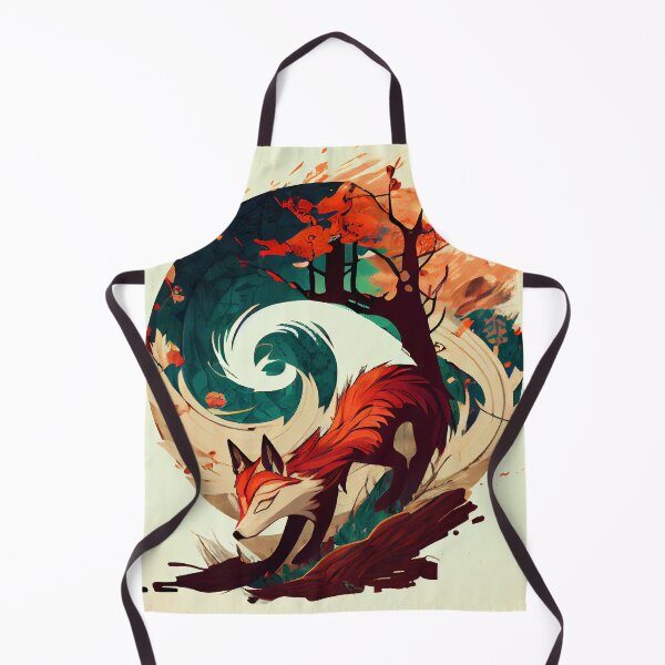 Artikelvorschau, Mystische japanische Rotfuchs-Grafik entworfen und verkauft von The-Dark-Art.