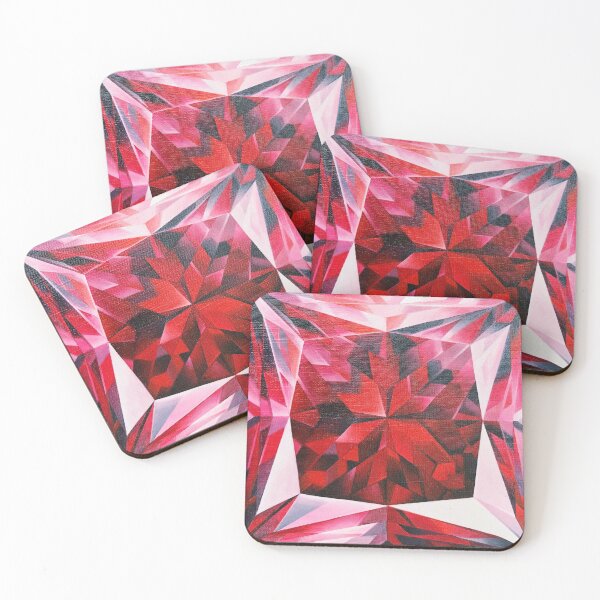 Item preview, Red Ruby Gemstone Painting, Gem Print designed and sold by AmberSunArt.