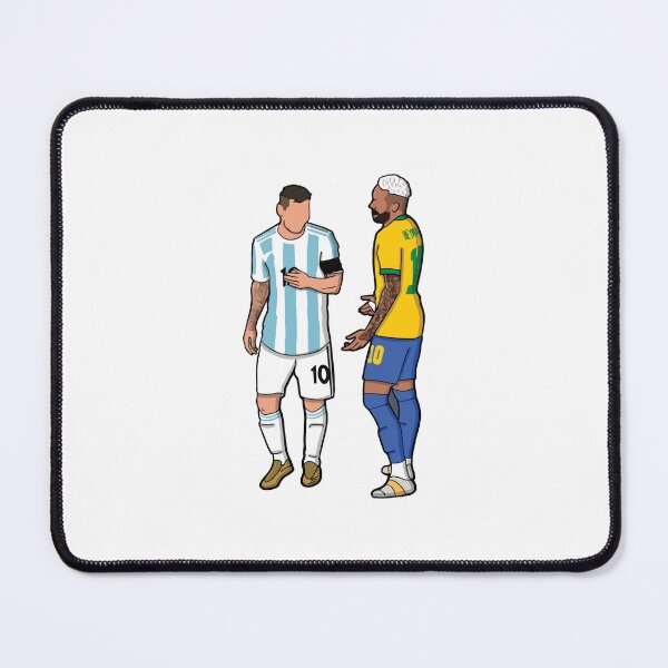Item preview, Messi and Neymar Chit Chat Illustration designed and sold by Lara Samuel.