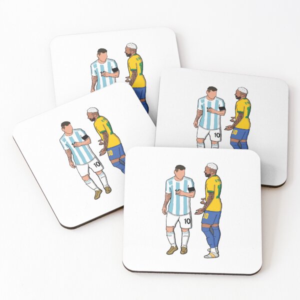 Item preview, Messi and Neymar Chit Chat Illustration designed and sold by Lara Samuel.