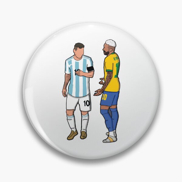 Item preview, Messi and Neymar Chit Chat Illustration designed and sold by Lara Samuel.