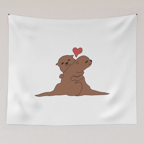 Item preview, Otters in love designed and sold by sabinako.