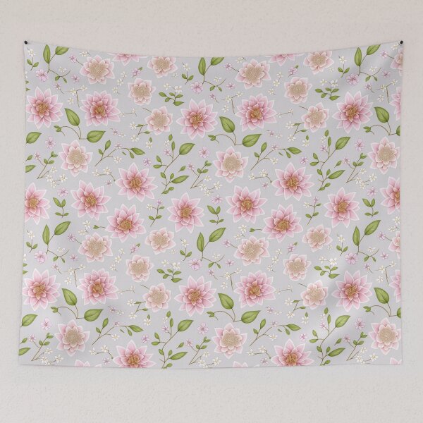 Item preview, Flowers on grey background designed and sold by Laccy.