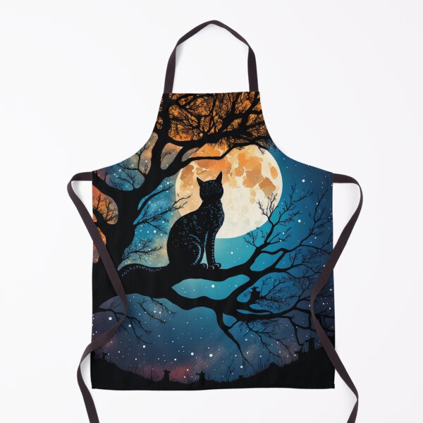 Item preview, Starry Cat Night in moon light sitting on tree designed and sold by Paintandgo.
