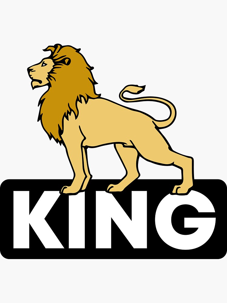 "KING LION ZOO" Sticker for Sale by EDKdesign | Redbubble