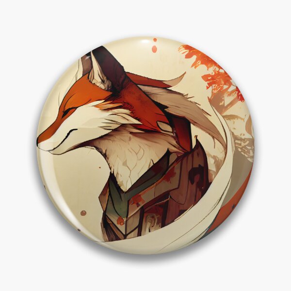 Artikelvorschau, Mystische japanische Rotfuchs-Grafik entworfen und verkauft von The-Dark-Art.