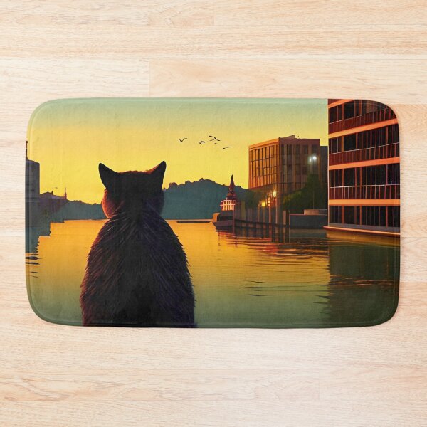 Item preview, Cat Watching Sunset Scene designed and sold by roleshop.