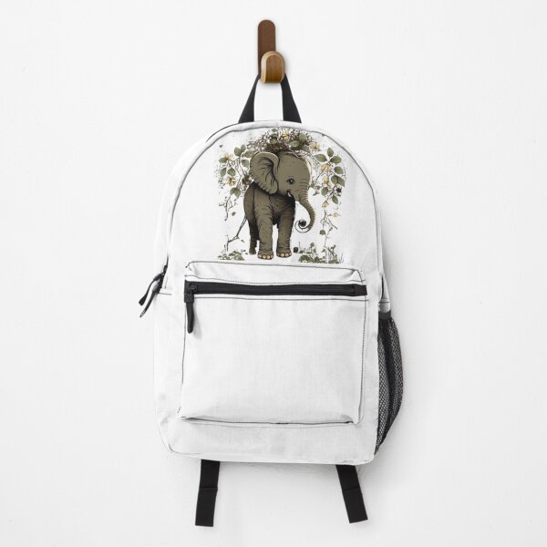 Item preview, Cute elephant with flowers designed and sold by Tadagram.