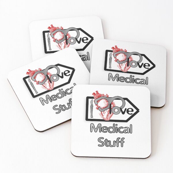 Item preview, 'I Love Medical Stuff' Cardiology Design - Composition for T-shirts, mugs, phone cases and other accessories designed and sold by Ridiculam Toga.