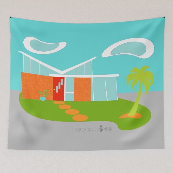 Item preview, Mid Century Modern Cartoon House designed and sold by StrangeLilOnion.