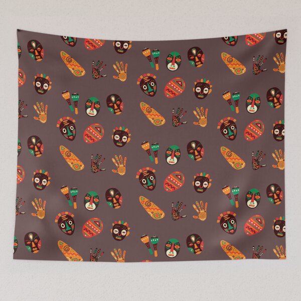 Item preview, Africa, masks, stickers designed and sold by Rowbic.
