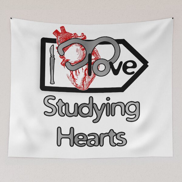 Item preview, 'I Love Studying Hearts' Cardiology Design - Composition for T-shirts, mugs, phone cases and other accessories designed and sold by Ridiculam Toga.