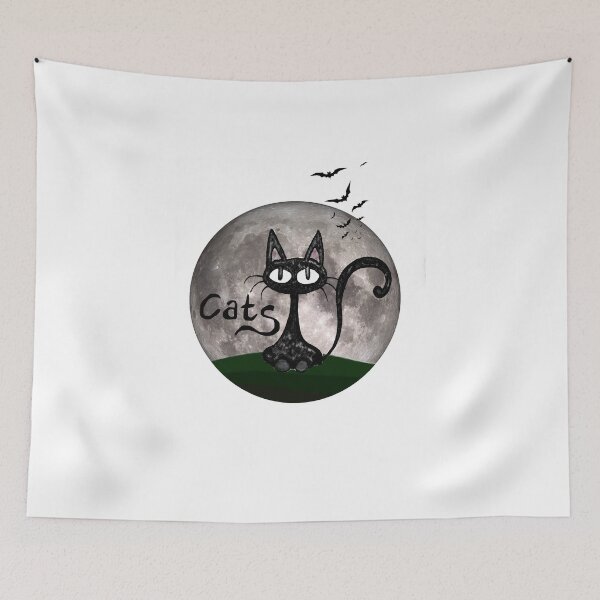 Item preview, Black cat moon Hand-drawn by Marcus designed and sold by Allshorts.