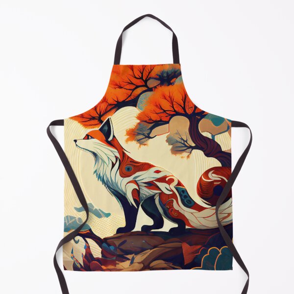Artikelvorschau, Mystische japanische Rotfuchs-Grafik entworfen und verkauft von The-Dark-Art.