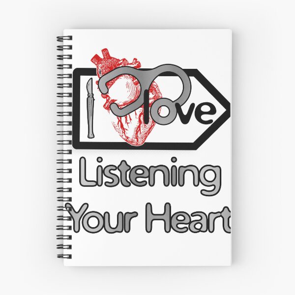 Item preview, 'I Love Listening Your Heart' Cardiology Design - Composition for T-shirts, mugs, phone cases and other accessories designed and sold by Ridiculam Toga.