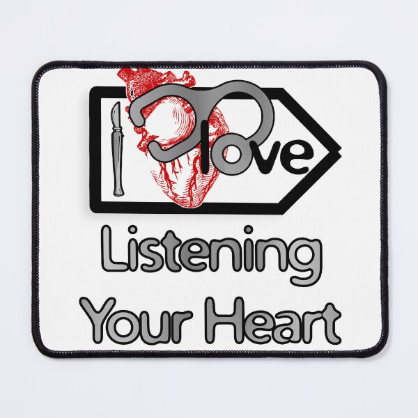 Item preview, 'I Love Listening Your Heart' Cardiology Design - Composition for T-shirts, mugs, phone cases and other accessories designed and sold by Ridiculam Toga.